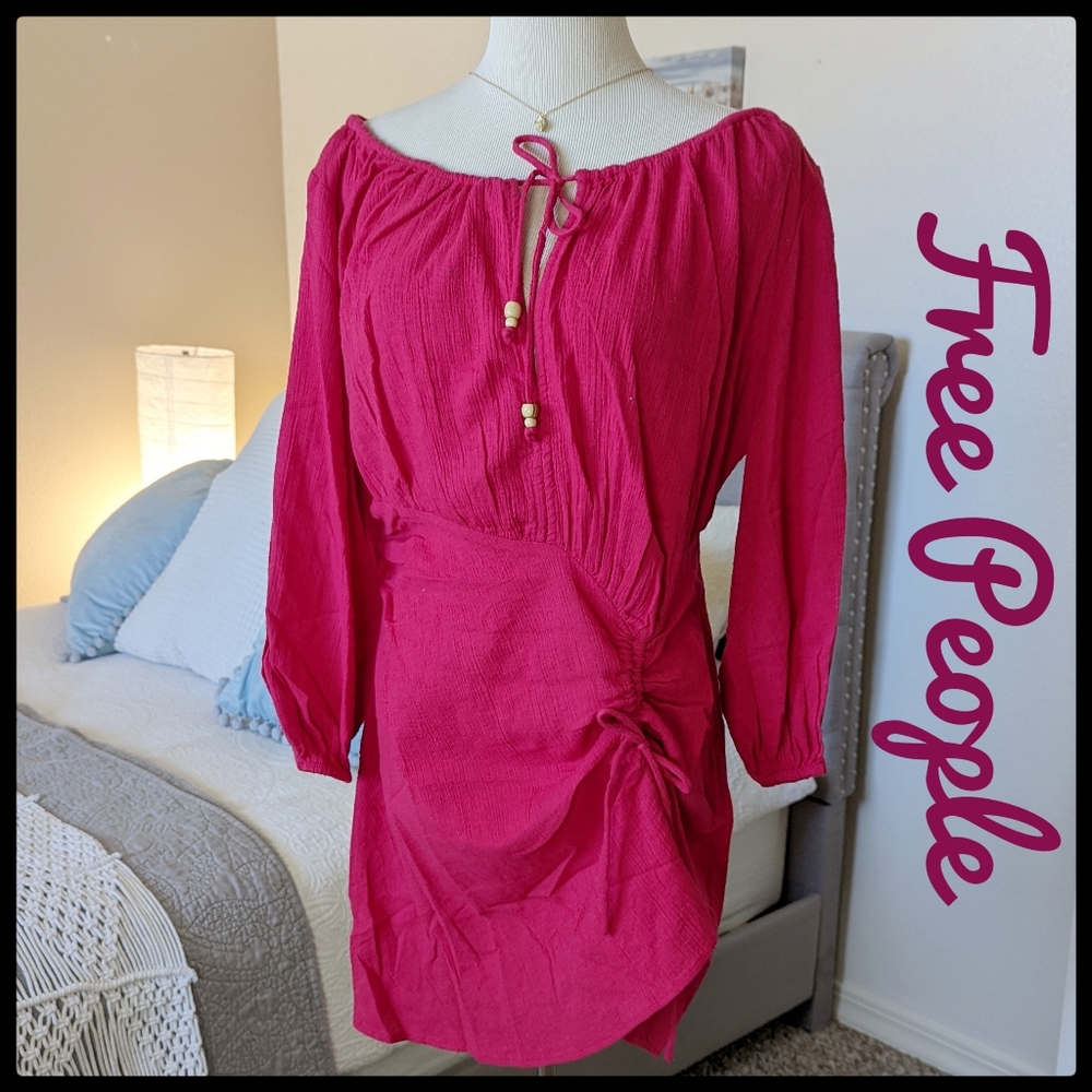 SALE! Free People Red Off-shoulder Tunic